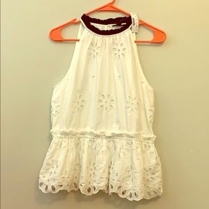 White laced JCrew Top